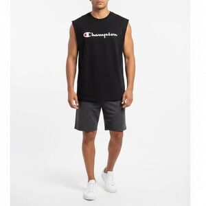 Champion Muscle Tank Top Black Logo Sleeveless Shirt Men’s 2XL NWT Cotton
